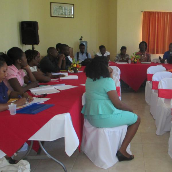Exercices d'atelier de sensibilisation à Jacmel